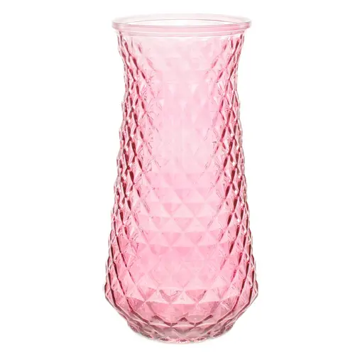 Glas Vase Both rosa D11cm H23cm