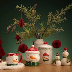 Dose Schneemann aus Keramik 12x16x12cm