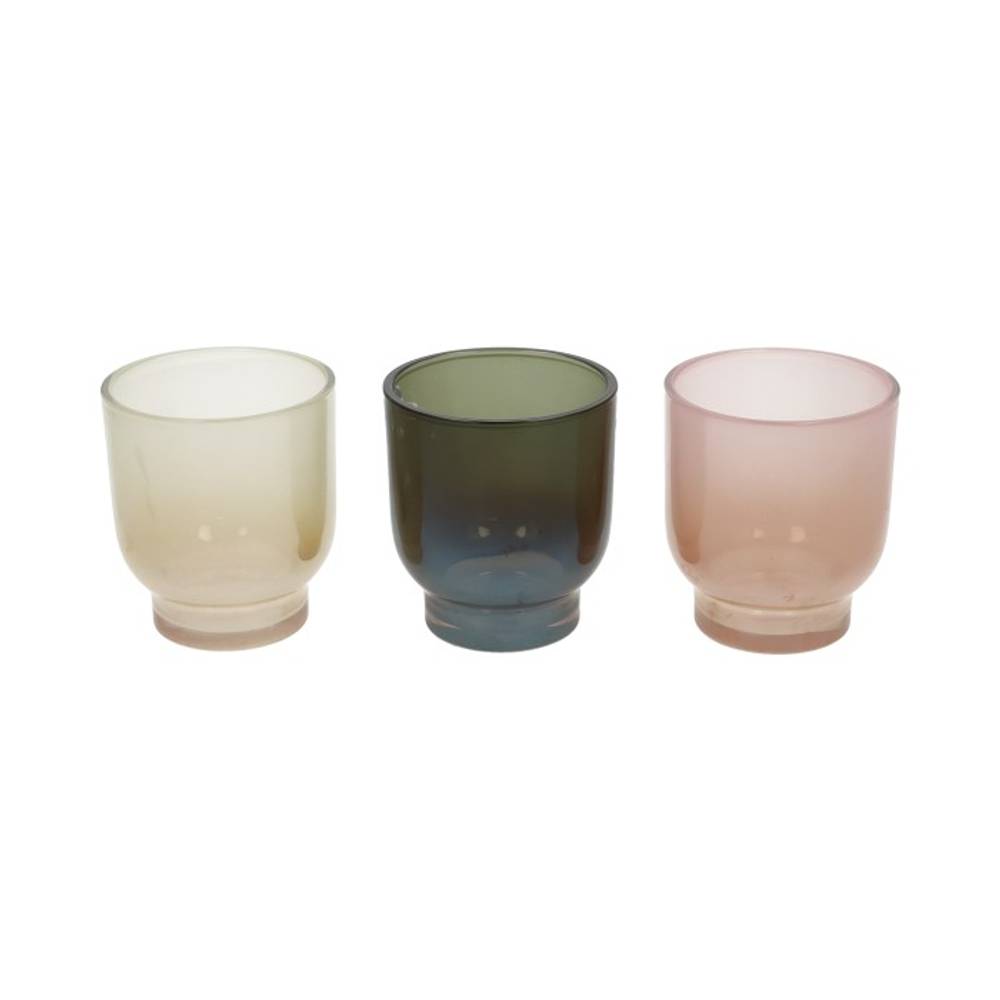 Glas Teelicht Panaji 3/Set D09cm H10cm