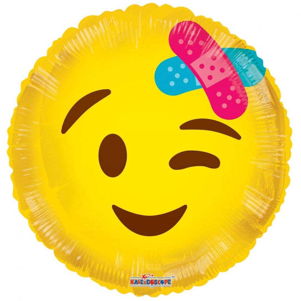 Ballon Emoji Gold verletzt D45cm