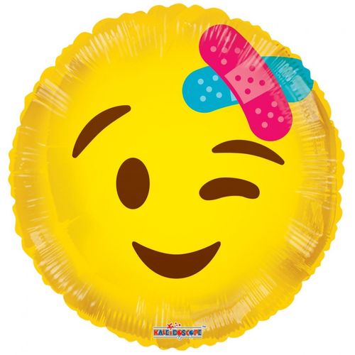 Ballon Emoji Gold verletzt D45cm