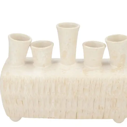 Keramik Vase Maysa Rechteck creme 26x11x19cm