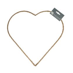 Herz Draht Metall natur d35cm