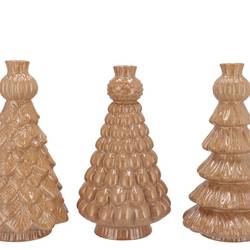 Keramik Vase Baum sand 15x15x26cm