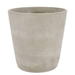 Beton Übertopf Rund grau 24x24cm