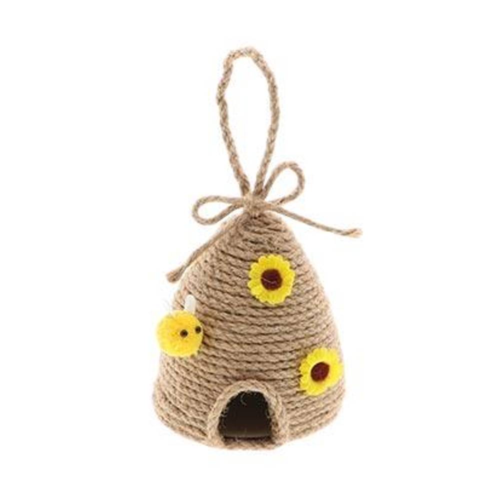 Hänger Bienenhaus braun D11cm H14cm