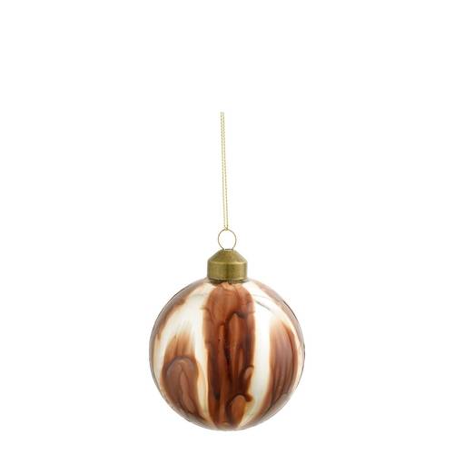 Hänger Kugel Marble braun D08cm