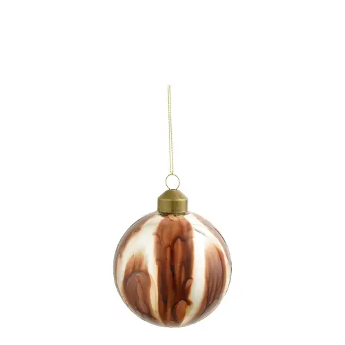 Hänger Kugel Marble braun D08cm