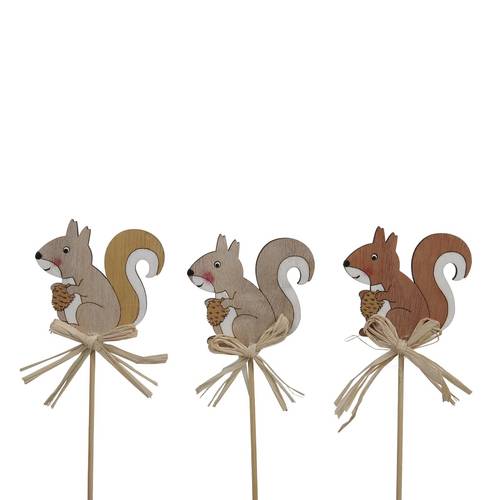 Eichhörnchen  auf Stab mix L20cm 07x06cm