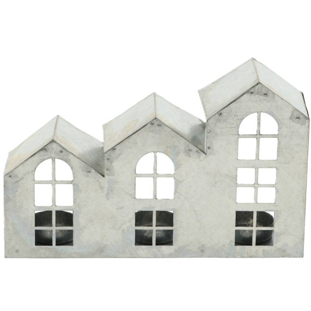 Teelichthaus Zink 24x06x15cm