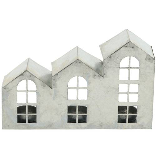 Teelichthaus Zink 24x06x15cm