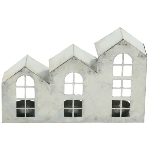 Teelichthaus Zink 24x06x15cm