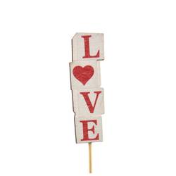 Love boxes auf Stab rot L50cm D08.5cm