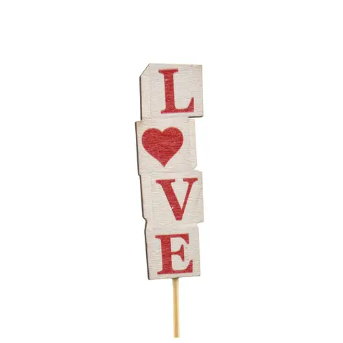 Love boxes auf Stab rot L50cm D08.5cm