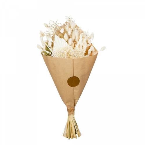 Trockenblumen Strauss exklusiv weiss L50cm 