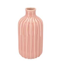 Keramik Vase Gia Stripes alt rosa 15x15x28cm