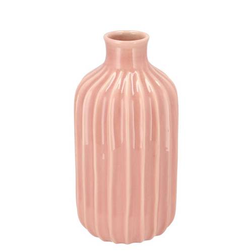 Keramik Vase Gia Stripes alt rosa 15x15x28cm