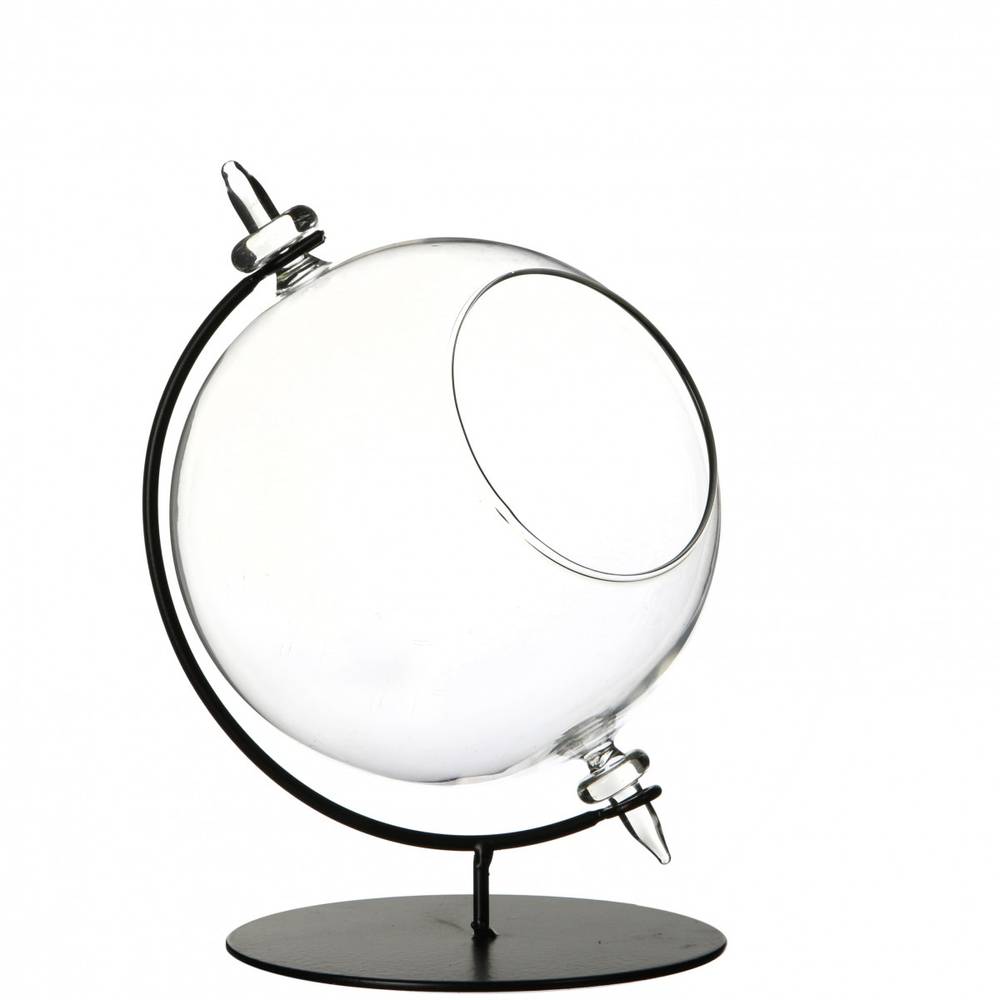 Glas Ständer Fisch Offen D14cm H20cm