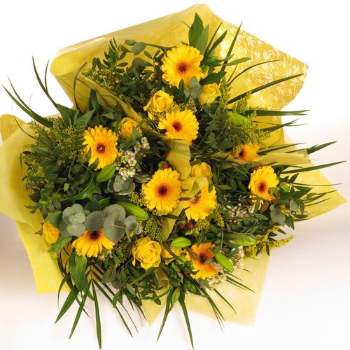 Strauß gelb Rosen Speciaal 50cm 21 Stiele