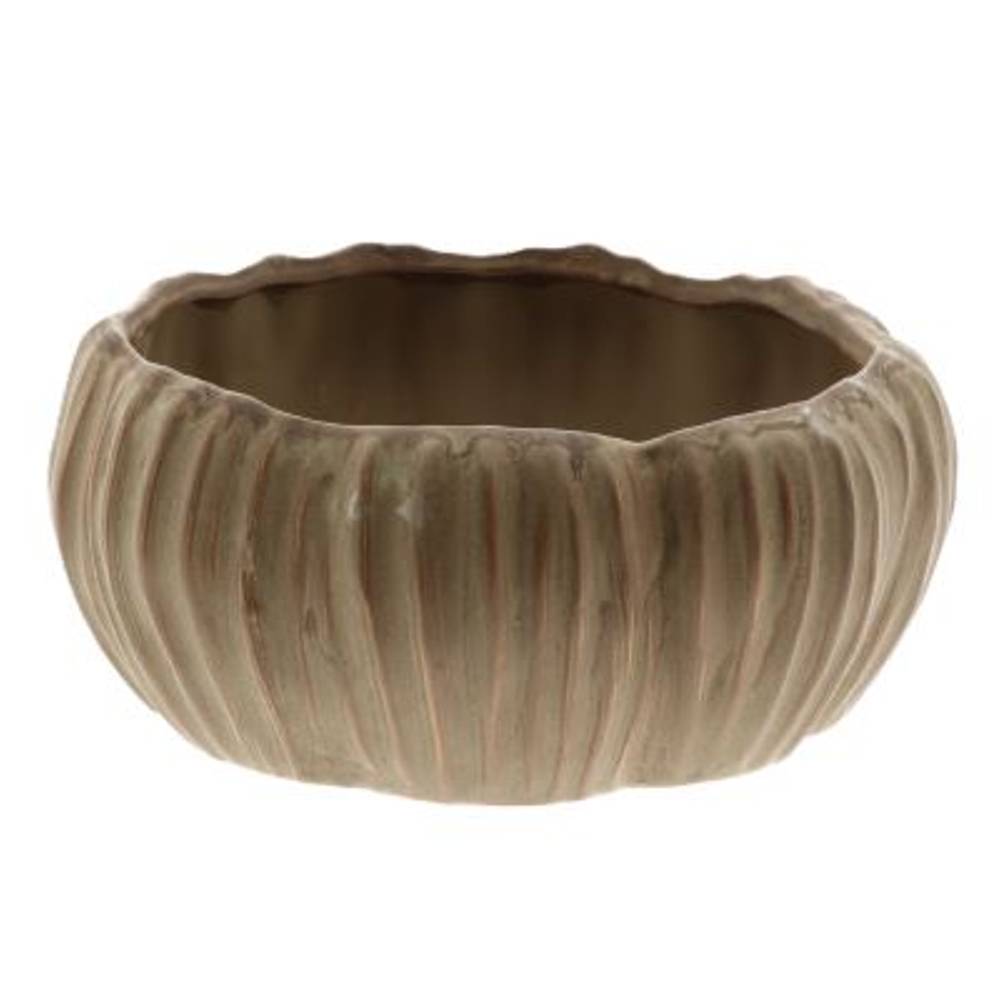 Keramik Schale Chalise braun D19.5cm H09cm