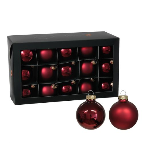 Kugel dunkel rot mix D06cm x30