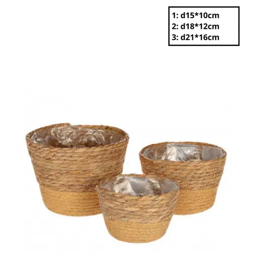 Korb Fuse 3/Set natur D21cm H16cm