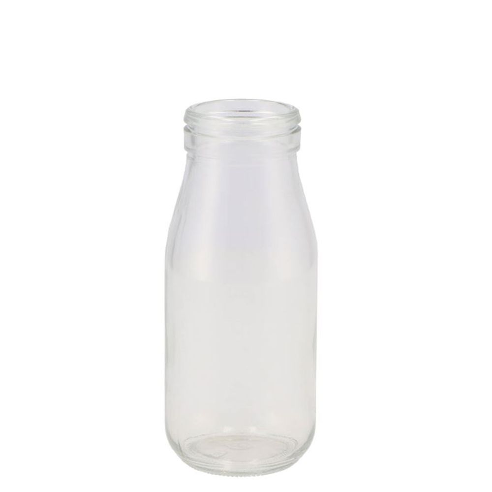 Glas Flasche Milchflasche D06cm H14cm