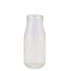 Glas Flasche Milchflasche D06cm H14cm