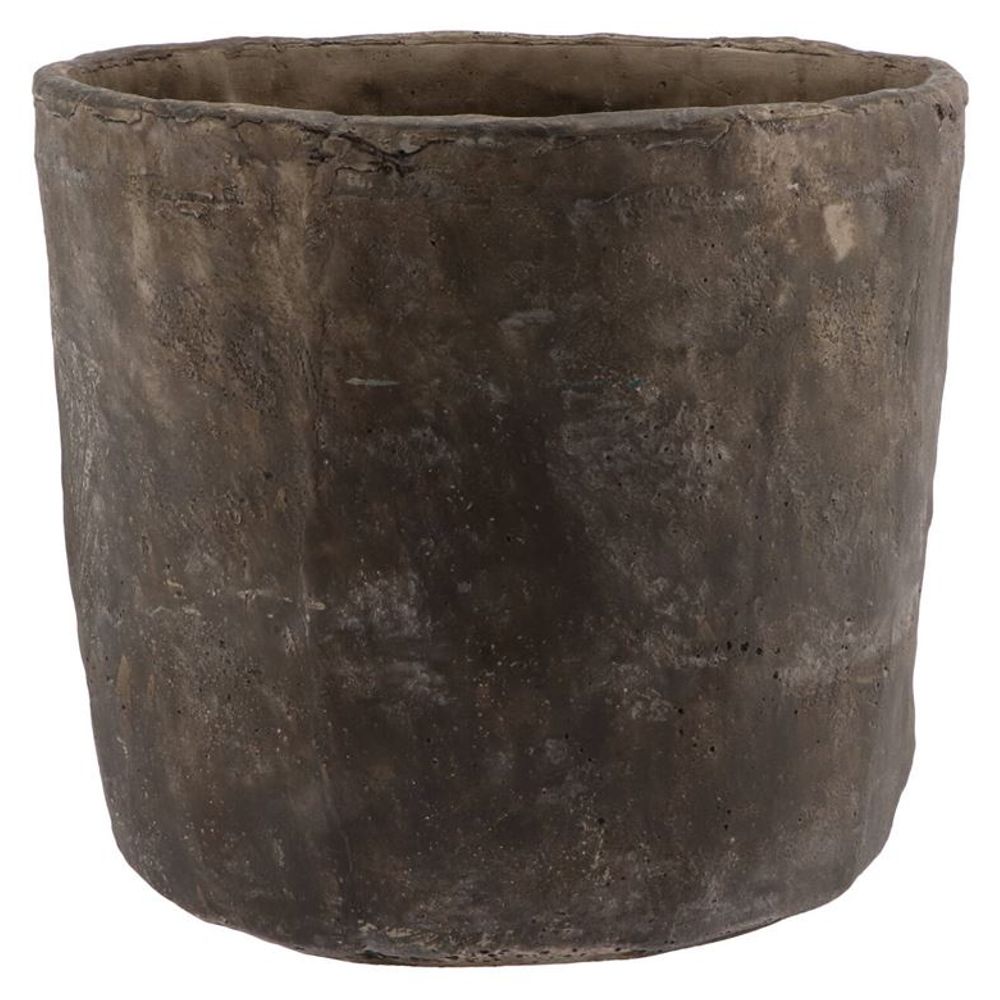 Keramik Übertopf Iron Stone grau D30cm H28cm