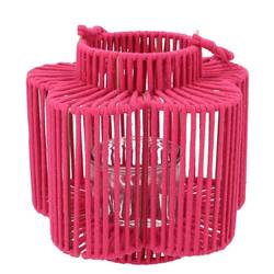 Laterne Cruz Blume fuchsia 15x28x27cm