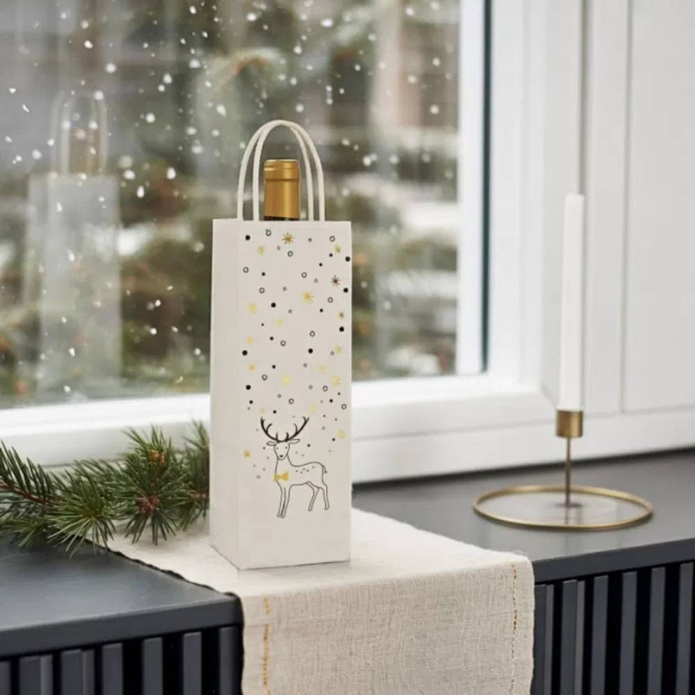 Flaschentüte aus Papier 2-fach 12x35x09cm