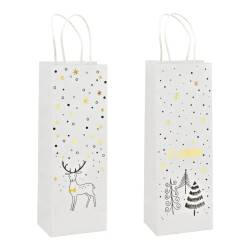 Flaschentüte aus Papier 2-fach 12x35x09cm