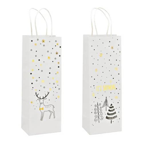 Flaschentüte aus Papier 2-fach 12x35x09cm