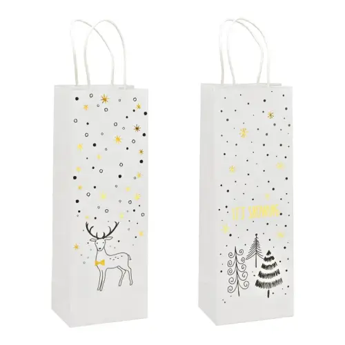 Flaschentüte aus Papier 2-fach 12x35x09cm