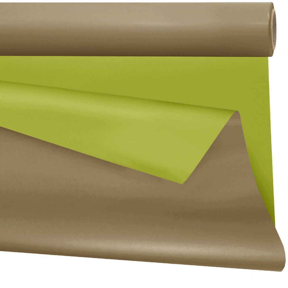 Folie Rolle 80cm Duo Matt uni braun/grün 40m