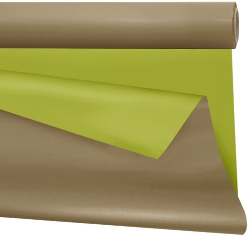 Folie Rolle 80cm Duo Matt uni braun/grün 40m
