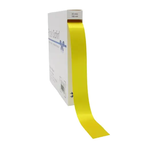 Band Vivant Satin gelb 25mm 100m