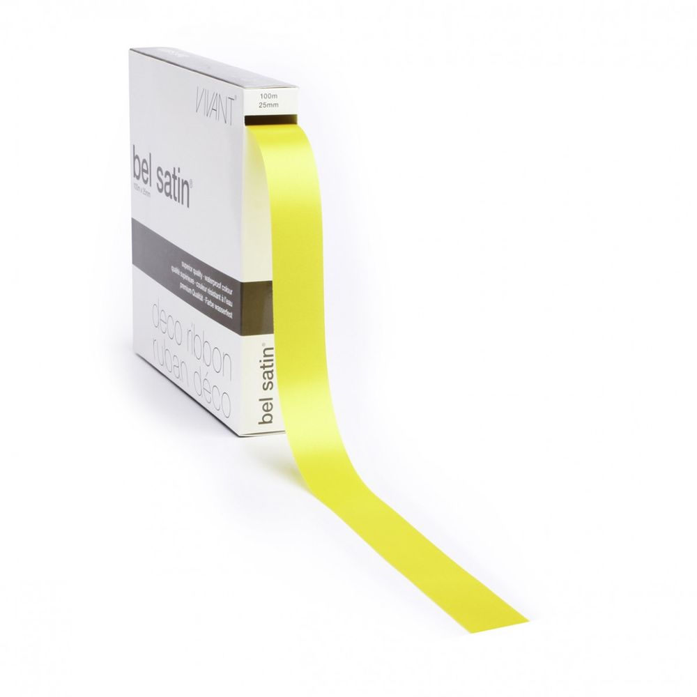 Band Vivant Satin gelb 25mm 100m