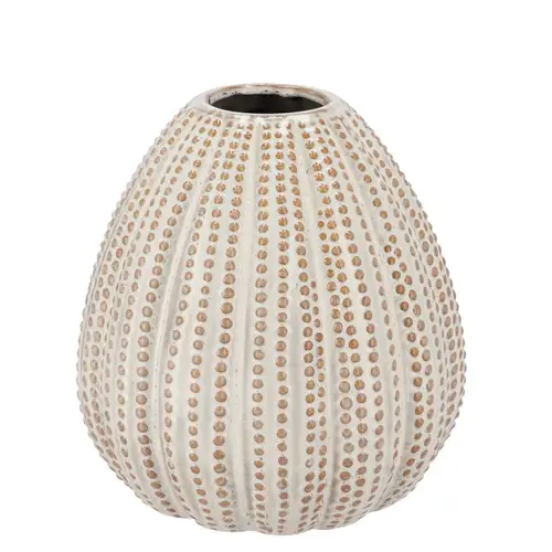 Keramik Vase Urchin sand 18x18x18cm