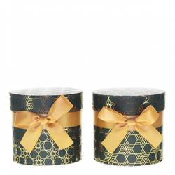 Hatbox Angele mix grün D12.5cm H12cm