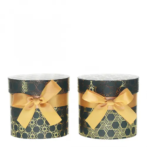 Hatbox Angele mix grün D12.5cm H12cm