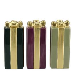 Kerzenständer Geschenk mix grün 06x15cm