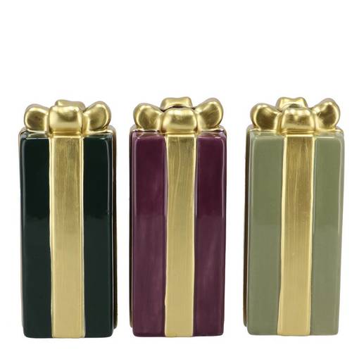 Kerzenständer Geschenk mix grün 06x15cm