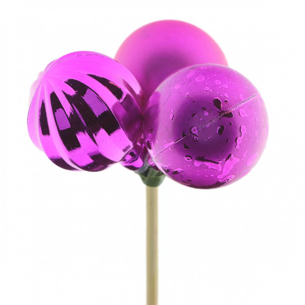 Kugel Trio auf Stab lila L50cm 04cm
