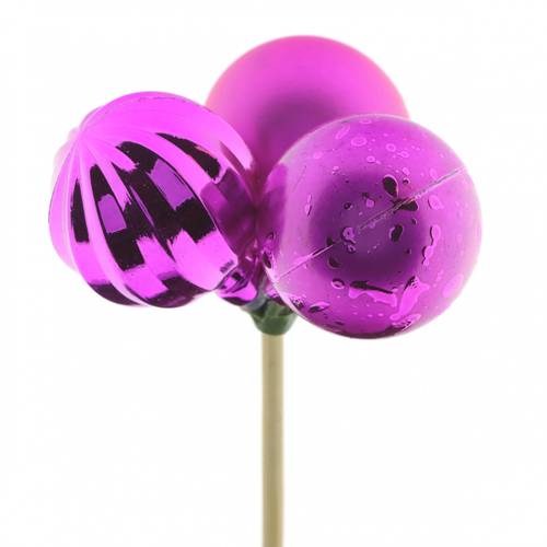Kugel Trio auf Stab lila L50cm 04cm