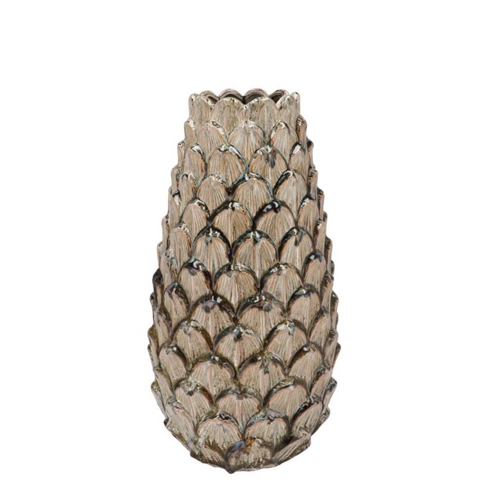 Keramik Vase Tannenzapfen 14x25cm
