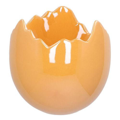 Keramik Übertopf Ei perle pfirsich D17cm H17cm