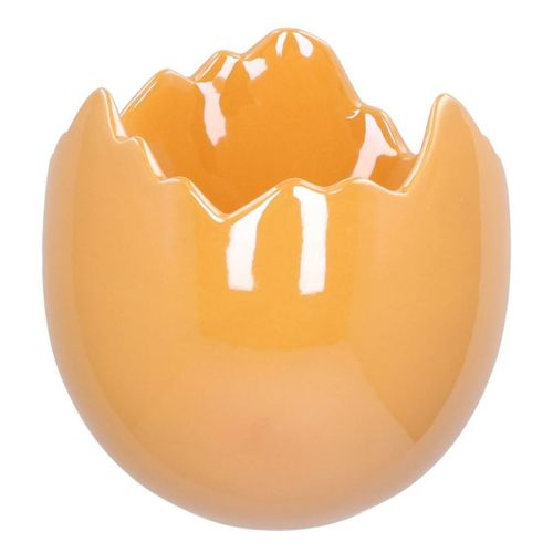 Keramik Übertopf Ei perle pfirsich D17cm H17cm