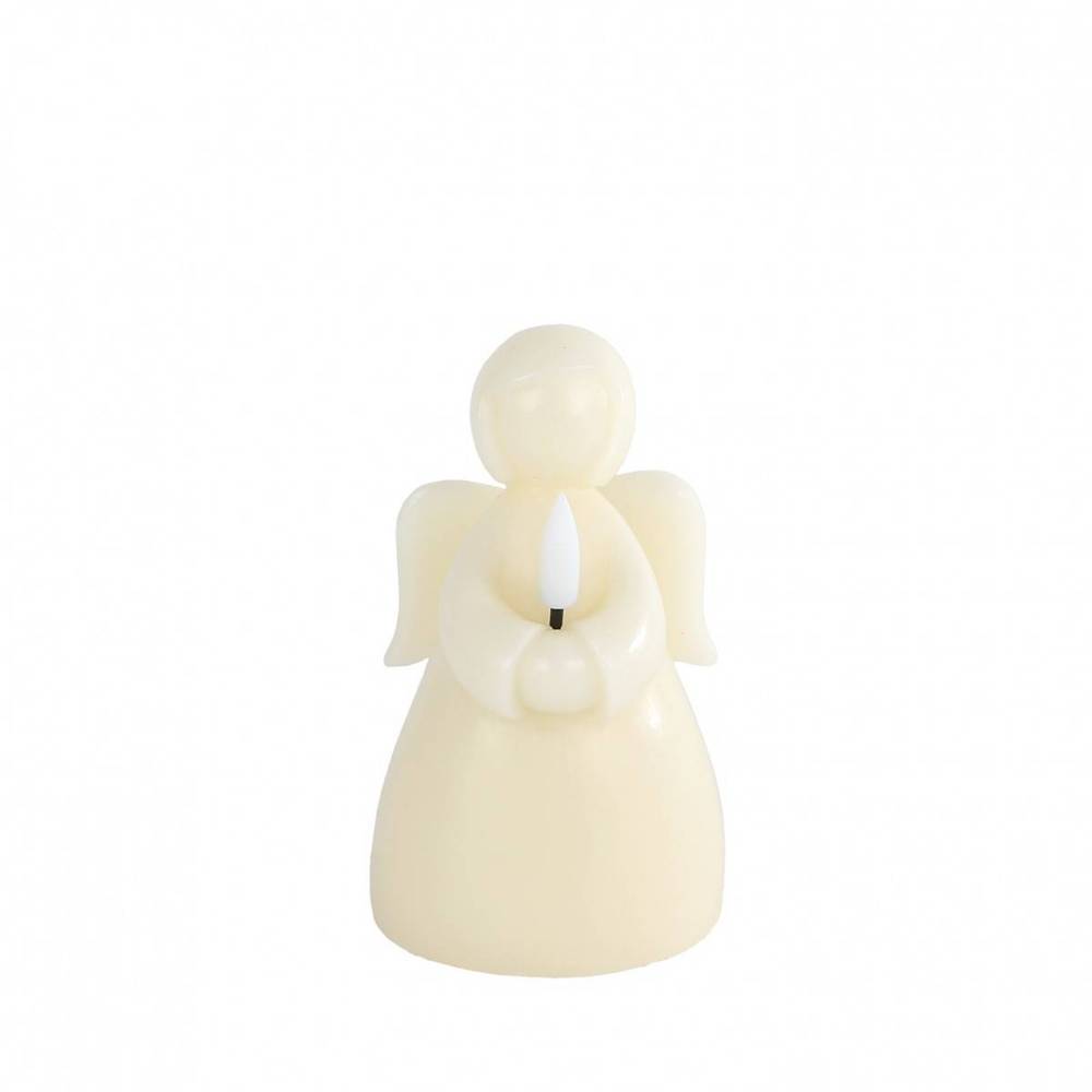 LED Kerzen Engel creme D07cm H12cm 