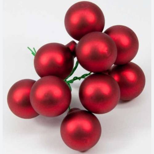 Kugel auf Draht rot matt D02cm x144